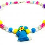 Bright Colored Easter Bunny Necklace