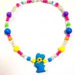 Bright Colored Easter Bunny Necklace